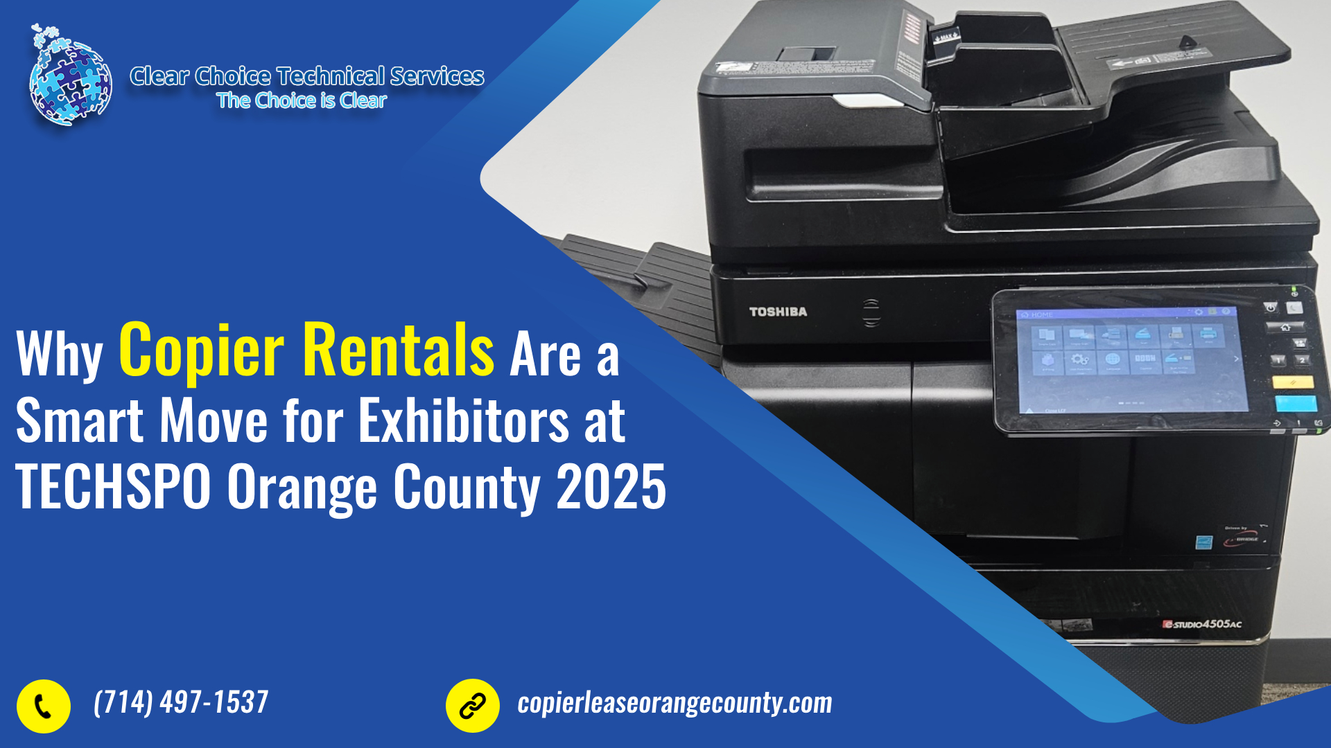 Read more about the article Why Copier Rentals Are a Smart Move for Exhibitors at TECHSPO Orange County 2025